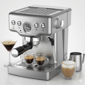 Duvel DL 008 Barista Pro Espresso Coffee Machine with Automatic Pre-Infusion 20 Bar