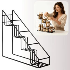 Multifunctional Stainless Steel Storage Rack for Bottles and Syrups